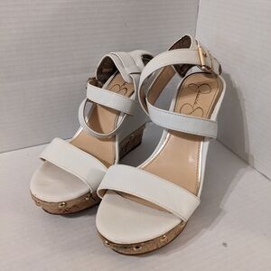 Jessica Simpson Women's White Wedge Sandals